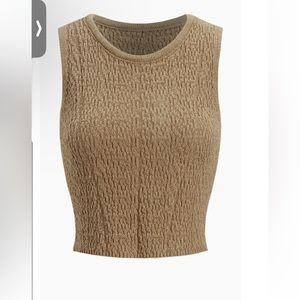 Leisure textured crop tank